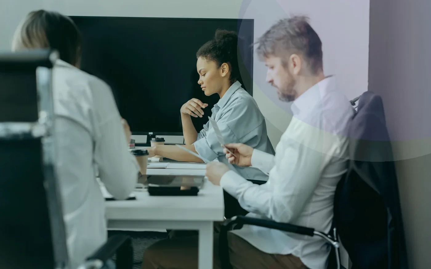 Business organizer presenting meeting plan